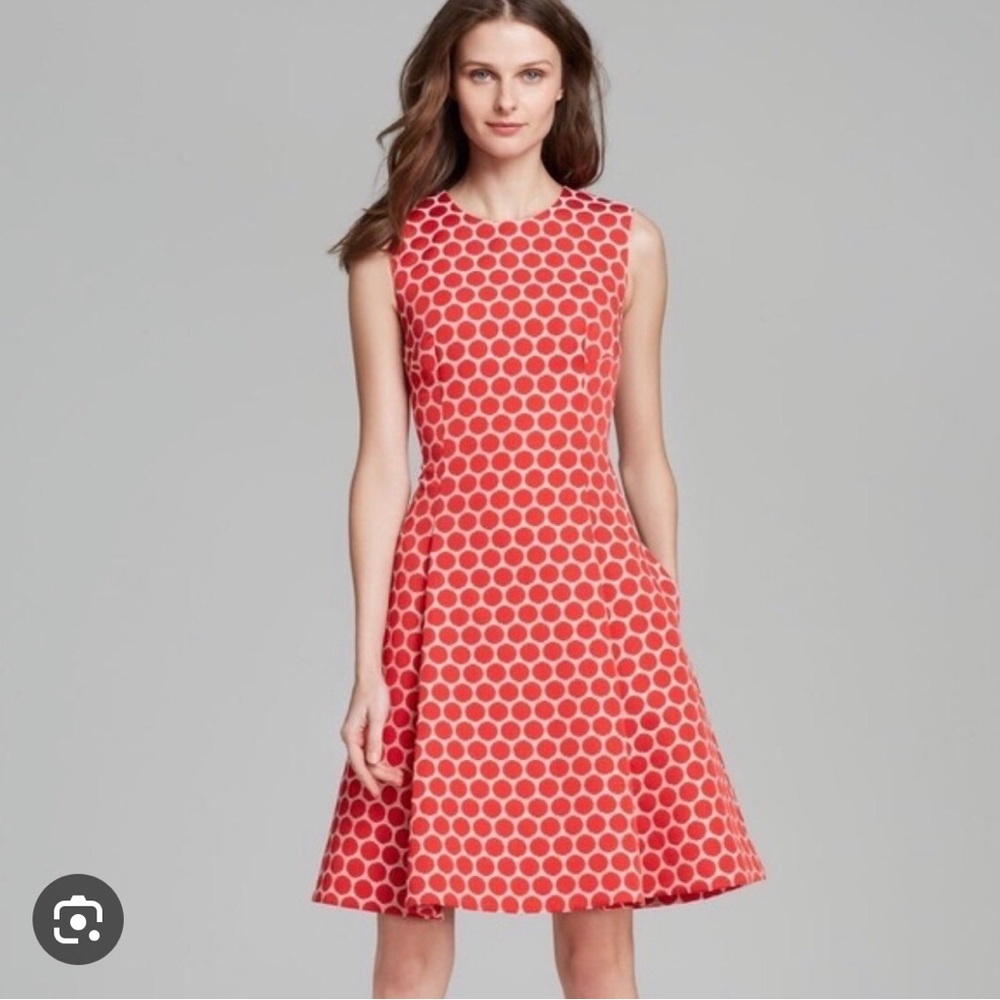 Kate Spade red dot dress with pockets. Size 10.